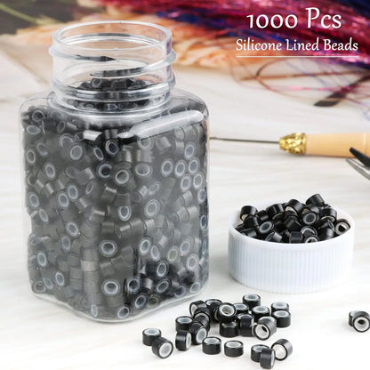 1000 pcs hair micro ring silicone